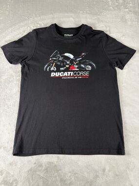 Ducati Corse Panigale V4 SP2 T-Shirt Mens Medium Black Motorcycle Graphic Tee